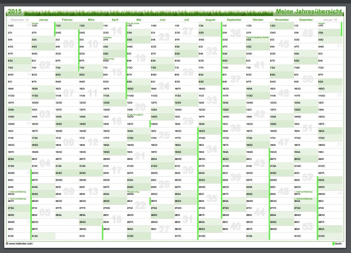 Online PDF-Kalender erstellen